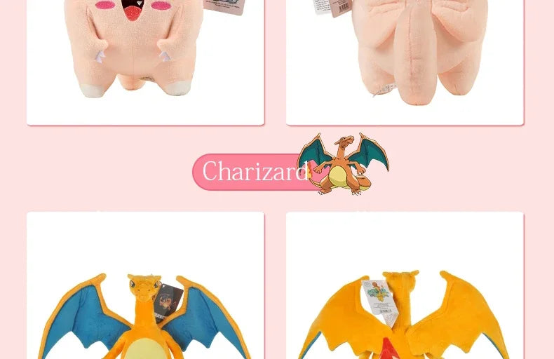 Pokemon Series Gengar Plush Dolls Cute Pikachu Peluche Charmander Squirtle Bulbasaur Eevee Snorlax Stuffed Toys Gifts For Kids
