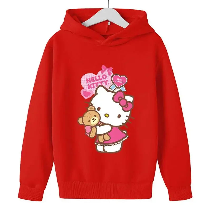 Hello Kitty Kawaii Kids Autumn  Hoodies