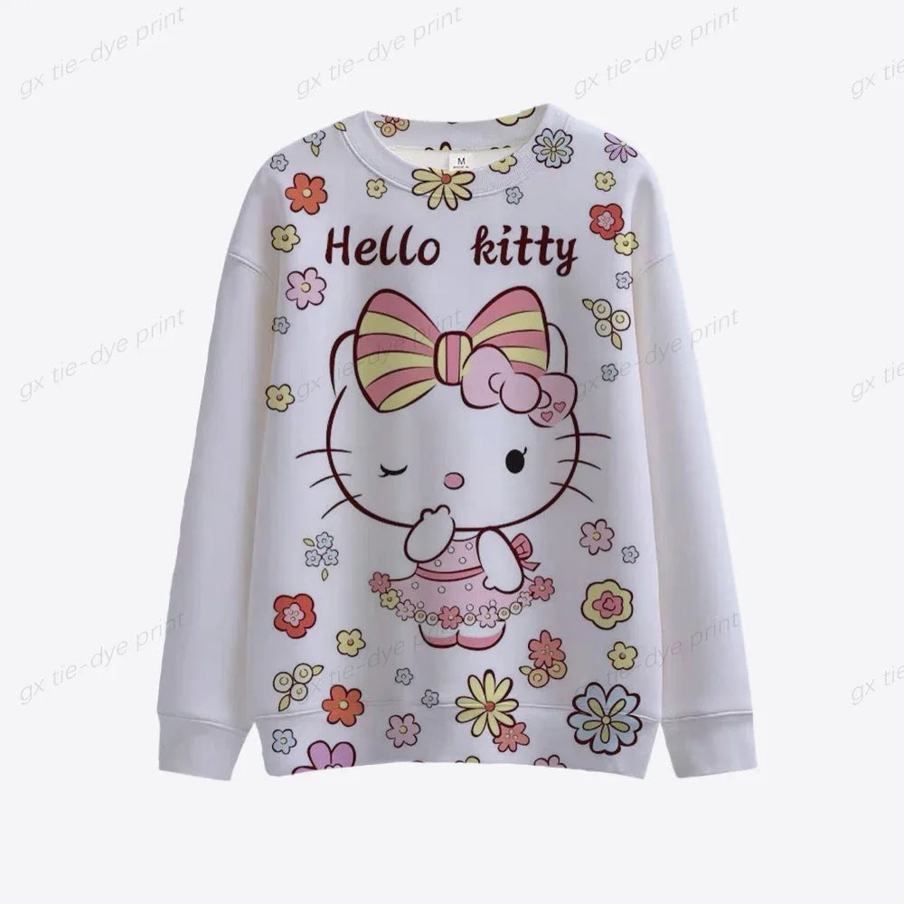 Ladies Womens Hello Kitty Cute Pullovers