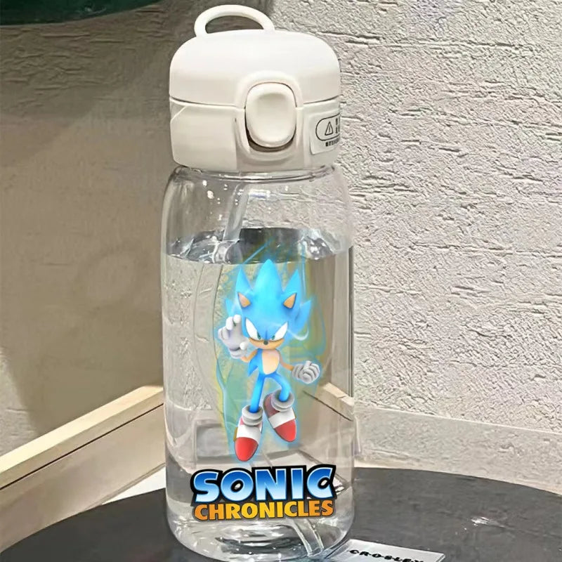 Sonic The Hedgehog Transparent Plastic Water Bottle.