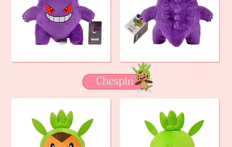 Pokemon Series Gengar Plush Dolls Cute Pikachu Peluche Charmander Squirtle Bulbasaur Eevee Snorlax Stuffed Toys Gifts For Kids
