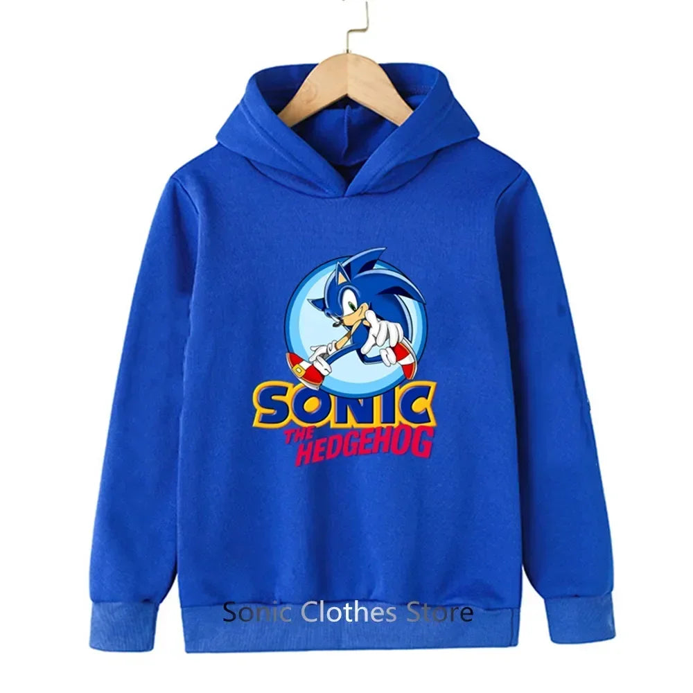 Sonic Hoodies Kids Cartoon Sonic Print.