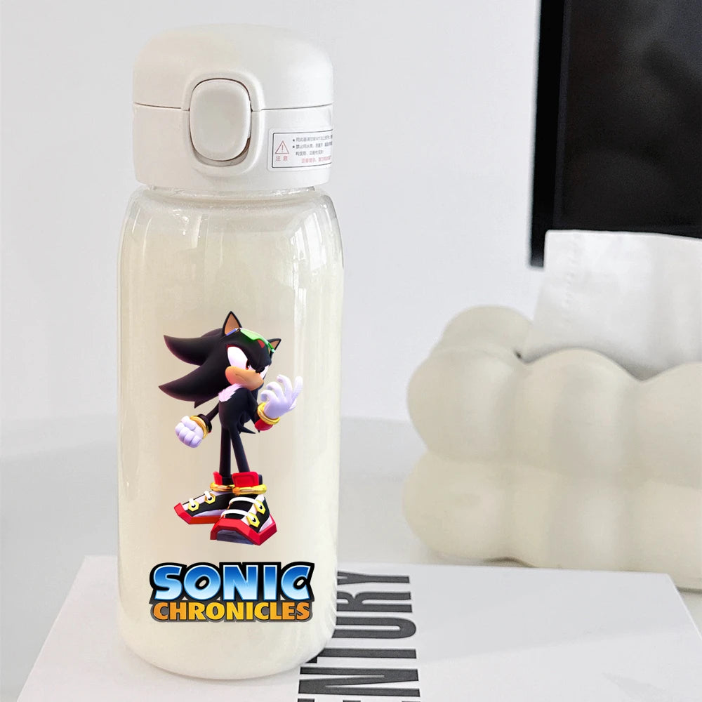 Sonic The Hedgehog Transparent Plastic Water Bottle.