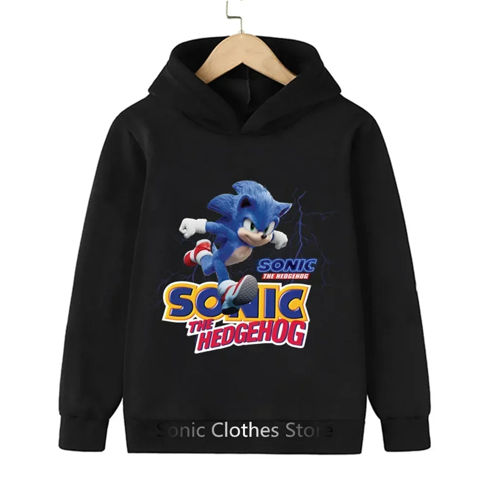 Sonic Hoodies Kids Cartoon Sonic Print.