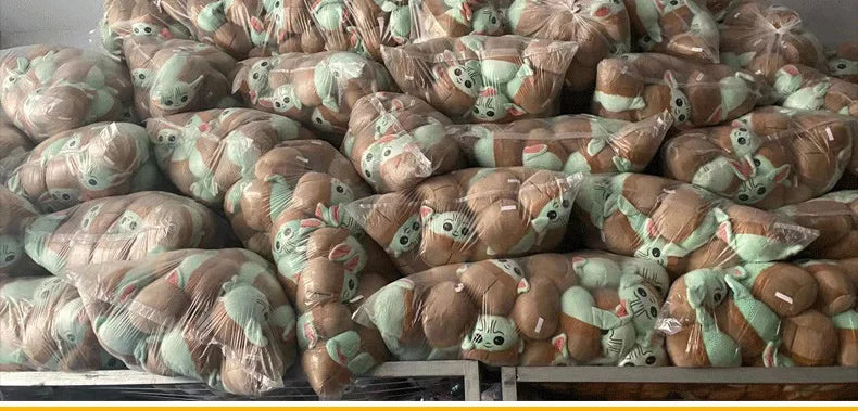 Disney Baby Yoda Stitch Plush Toy Cartoon Double-sided Flip Reversible Stuffed Figure Doll Kawaii Cute Toys Kids Gift