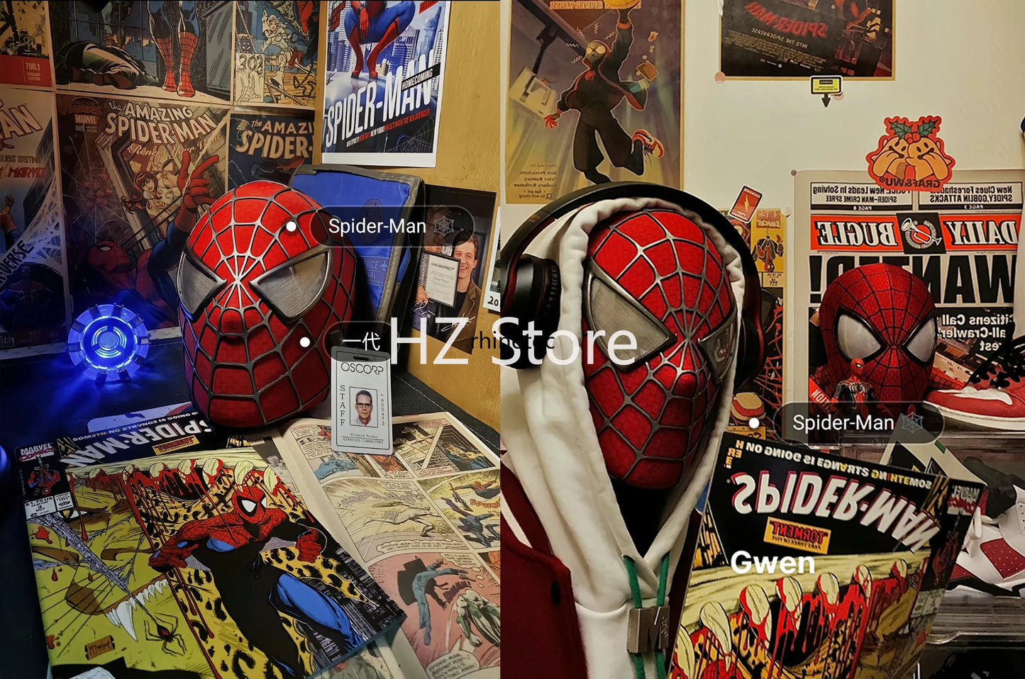 Marvel Toby Spiderman Mask Detachable Lenses 3D Spider-Man