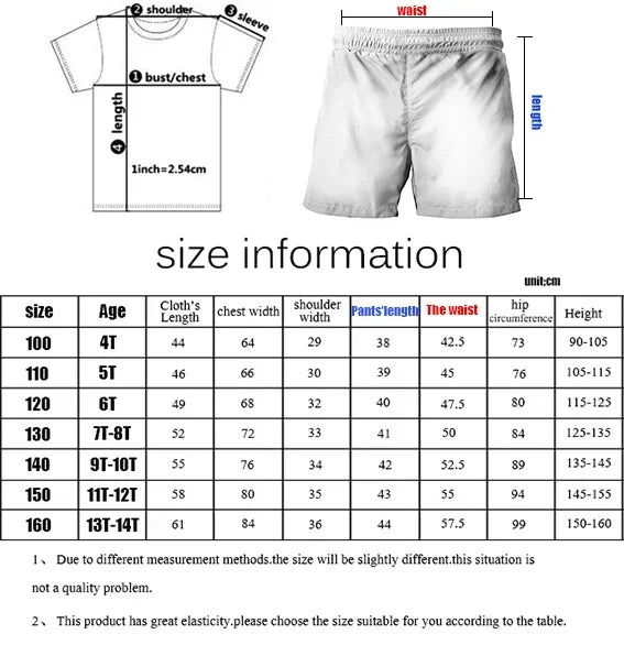 Boys Sonic T-shirt/ Shorts 2 Pcs Set.