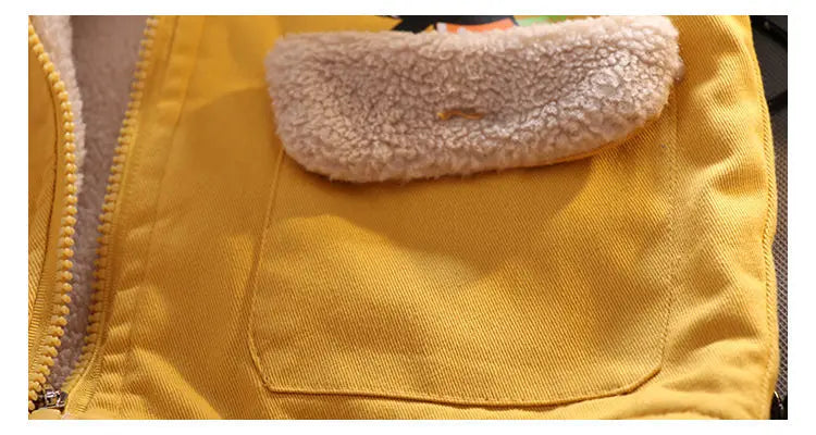 Children's Winter Coat Baby Girl Boy Mickey Mouse Cartoon Jackets 1-6Years Kids Thicken Keep Warm Hooded Outerwear Infant Clothe
