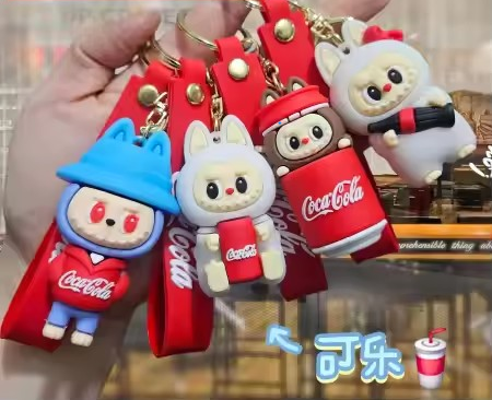 Coca-Cola-themed keychains