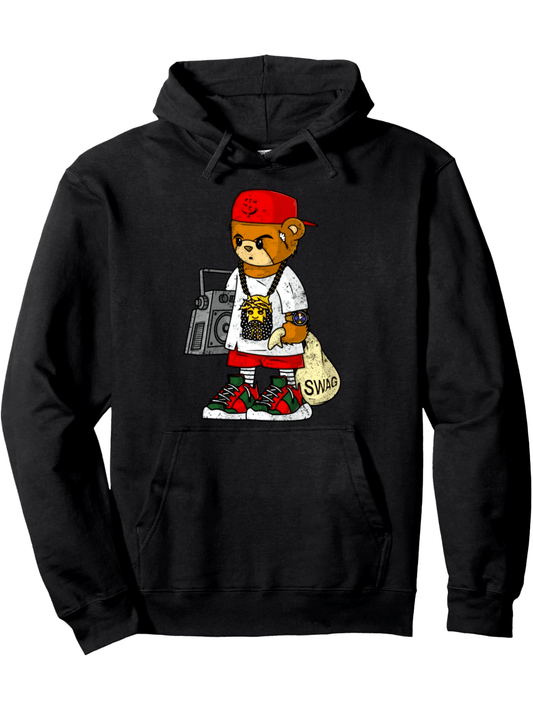 Men's Hip Hop Rap Music-Inspired Hoodie - Comfortable Cotton Blend, Drawstring, Geometric Design with Pockets for Casual Wear