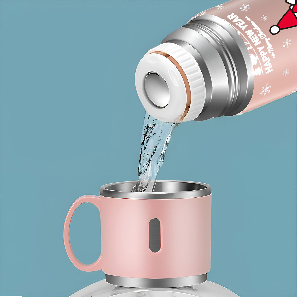 1pc Sanrio Hello Kitty 3-in-1 Vacuum Insulated Bottle, 304 Stainless Steel Coffee Cup with 3 Lids, Non-Skid, Heat Resistant, Washable, Ideal for Hot & Cold Drinks, Perfect for Office, Camping, Indoor Use, Great for Christmas,
