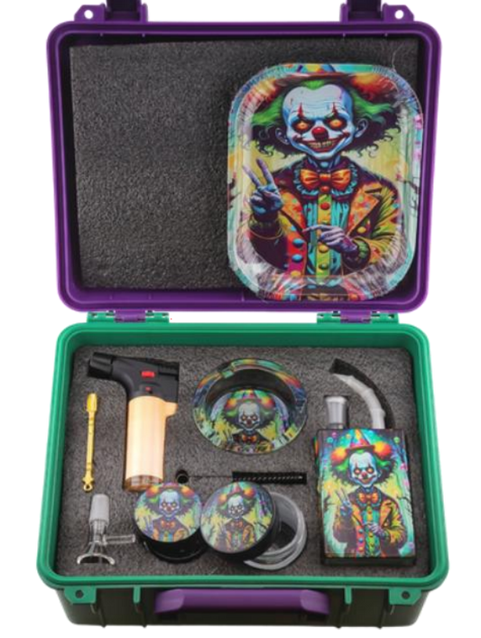Psychedelic Clown-Themed Smoking Kit: