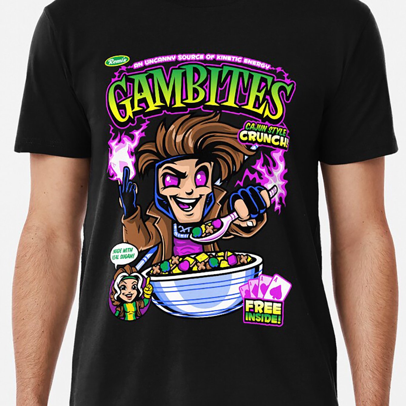 Unisex Black Premium T-Shirt, Gam-Bites Casual Short Sleeve Tee Tops for Youth & Adult, Halloween & Christmas Gift