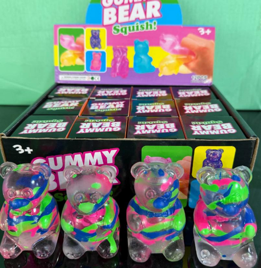 Gummy Bear Squish Toy – Colorful Sensory Squeeze Fidget (Ages 3+)