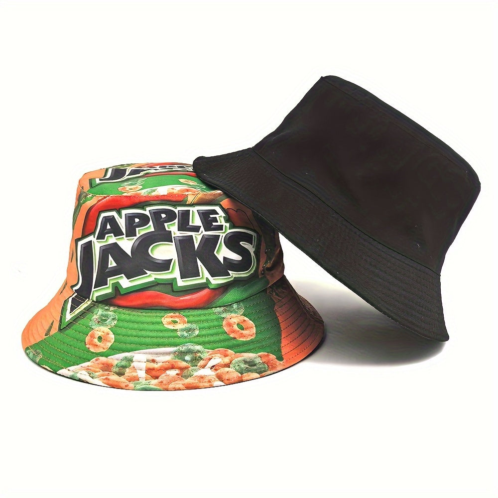 Snack Print Fisherman Hat Hip Hop Street Outdoor Party Sun Hat for Men and Women