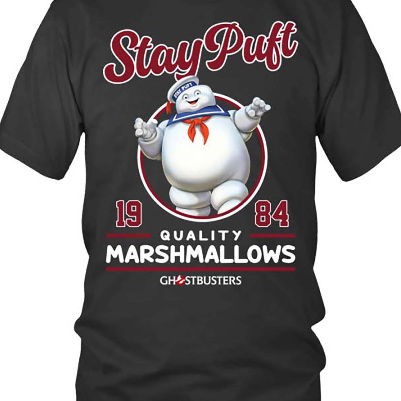 Black 43 Ghost Busters BK 6163 Men's Short-Sleeved Fun Patterned VV T-Shirt Series