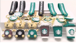 "Charming Starbucks Coffee Cup Keychain"
